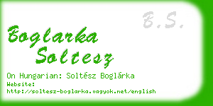 boglarka soltesz business card